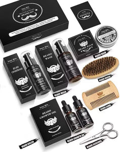 Isner Mile Beard Growth Kit For Men / Mustache Beard Grooming Kit / Men Gifts Set / Beard Upkeep Kit