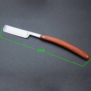 Straight Edge Steel Razor Folding Shaving Wood Handle Knife Barber Beard Men Beard tool