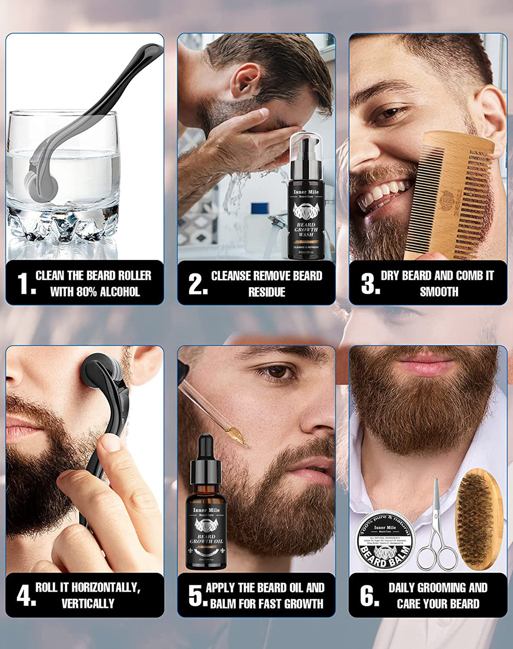 Isner Mile Beard Growth Kit / Sandalwood