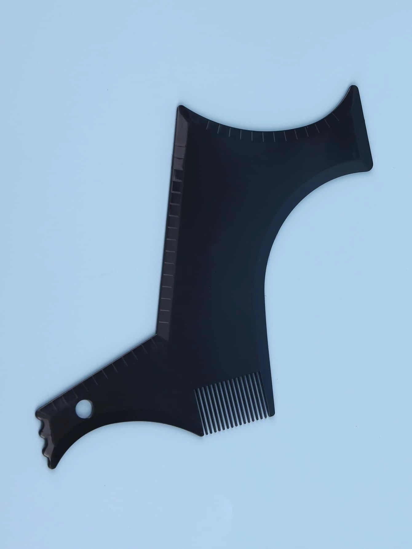 Beard styling tool, beard styling template for symmetrical curve trimming of chin, cheeks and neckline, can be used with a beard trimmer or razor