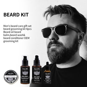 Isner Mile Beard Grooming Kit for Men Beards / Mustache Grooming Kit for Men / Beard Set / 4pcs