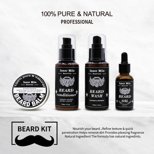 Isner Mile Beard Grooming Kit for Men Beards / Mustache Grooming Kit for Men / Beard Set / 4pcs