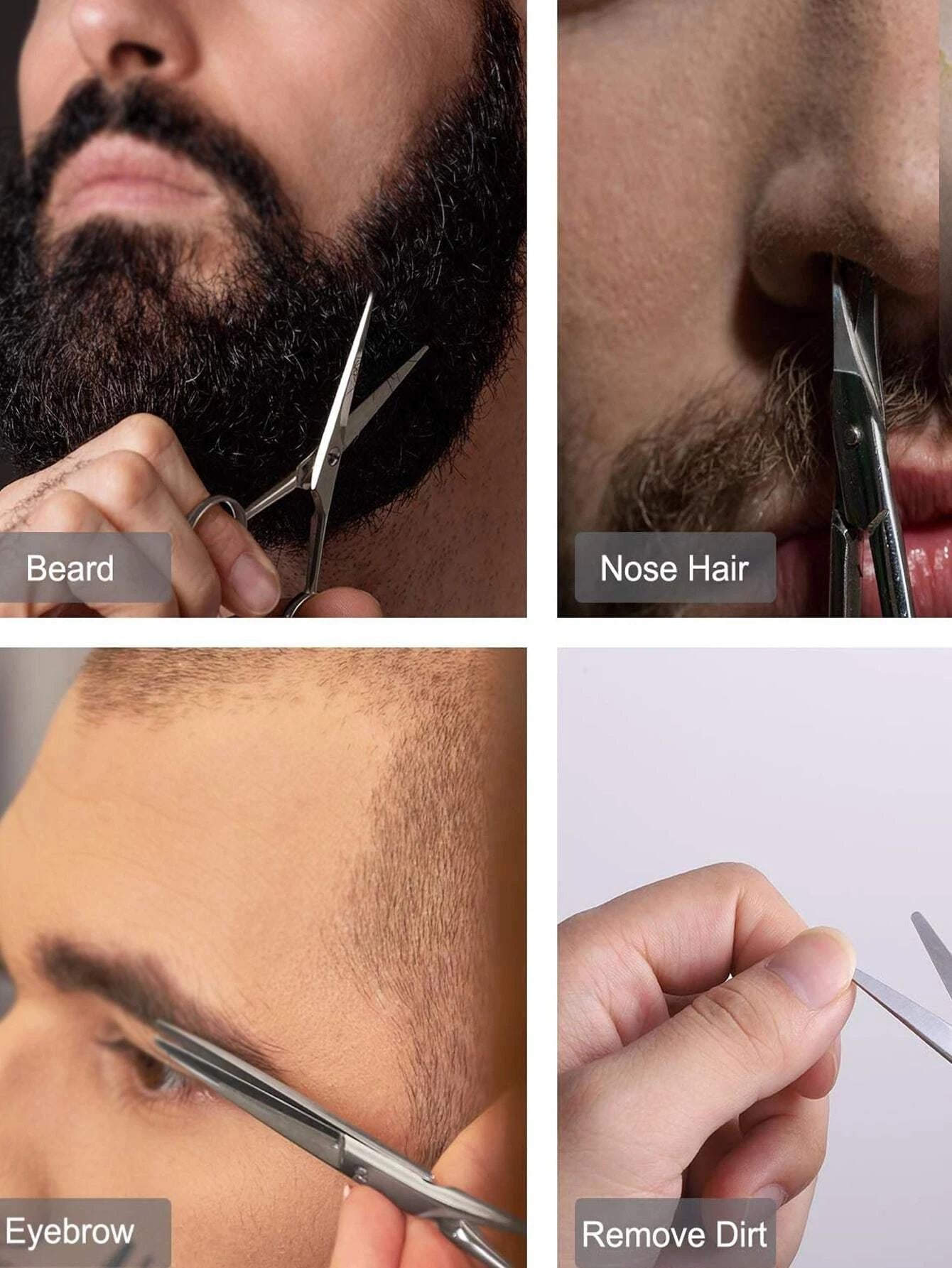 Professional-Grade, Stainless Steel Mustache Scissors